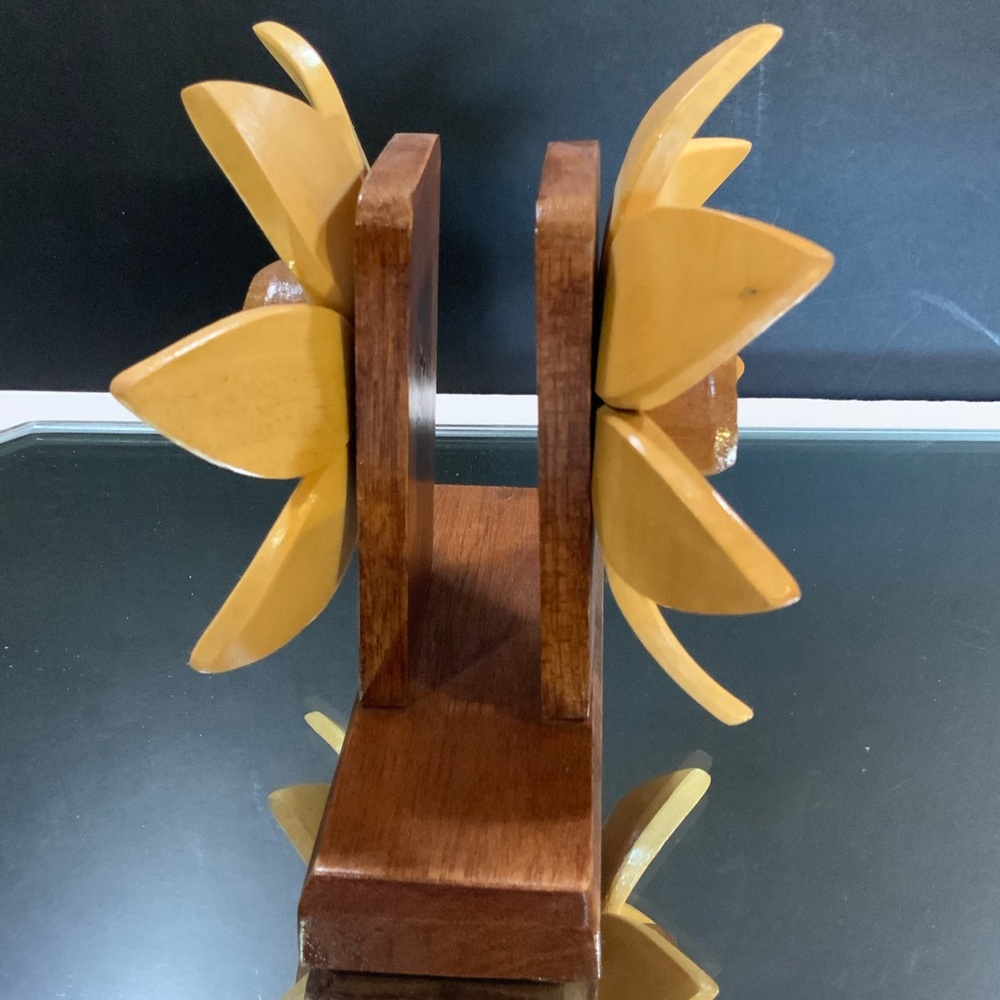 Vintage Wooden Sunflower Napkin Holder Handmade in the Philippines #56 - Picture 4 of 5